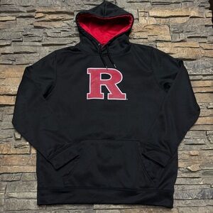 Rutgers Scarlet Knights Hoodie Sweatshirt Mens Large Black Pullover College NCAA